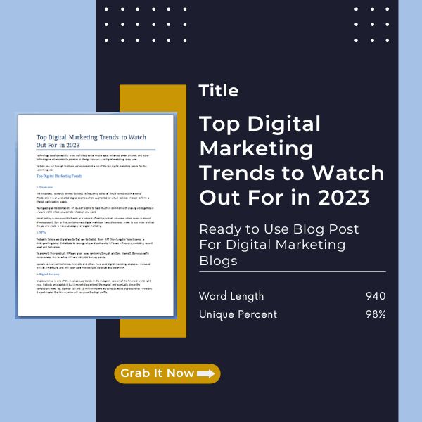 Top Digital Marketing Trends to Watch Out For in 2023